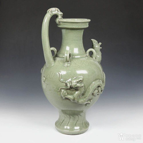 中國古董水壺陶器陶瓷龍鳳瓷器