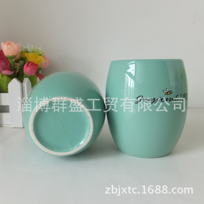 【廠家直銷九蜂堂廣告促銷杯 迷你色釉陶瓷杯 禮品馬克杯】價格,廠家,圖片,杯子,淄博群盛工貿-